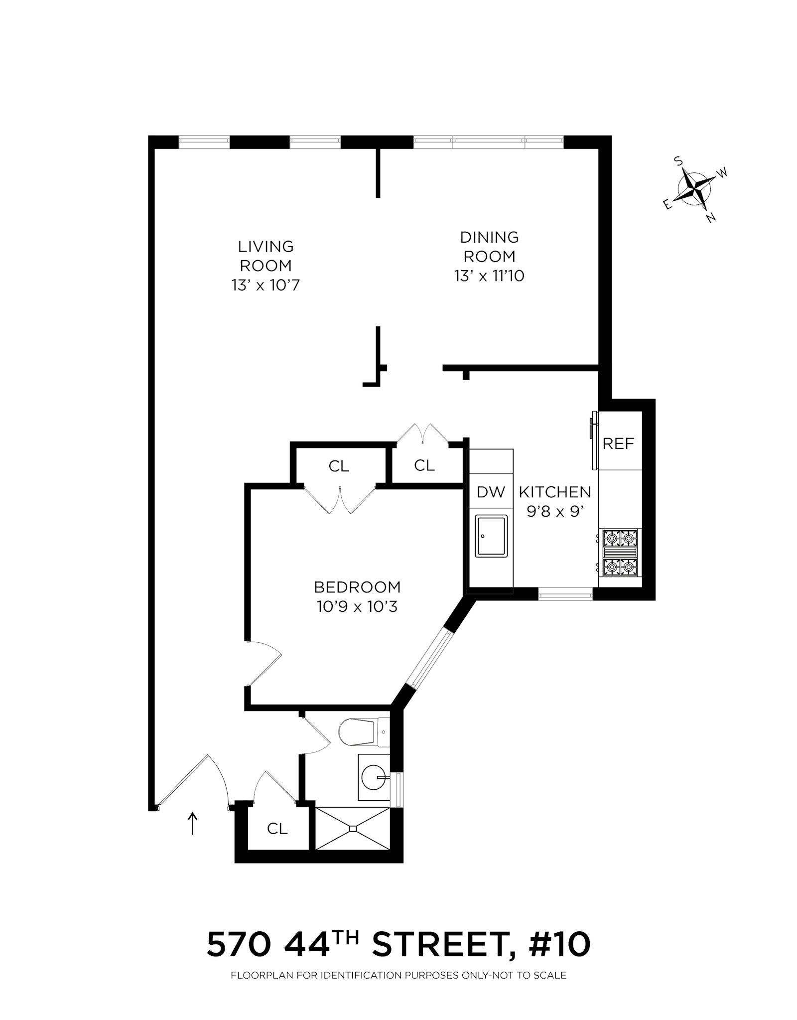 Floorplan for 570 44th St, 10