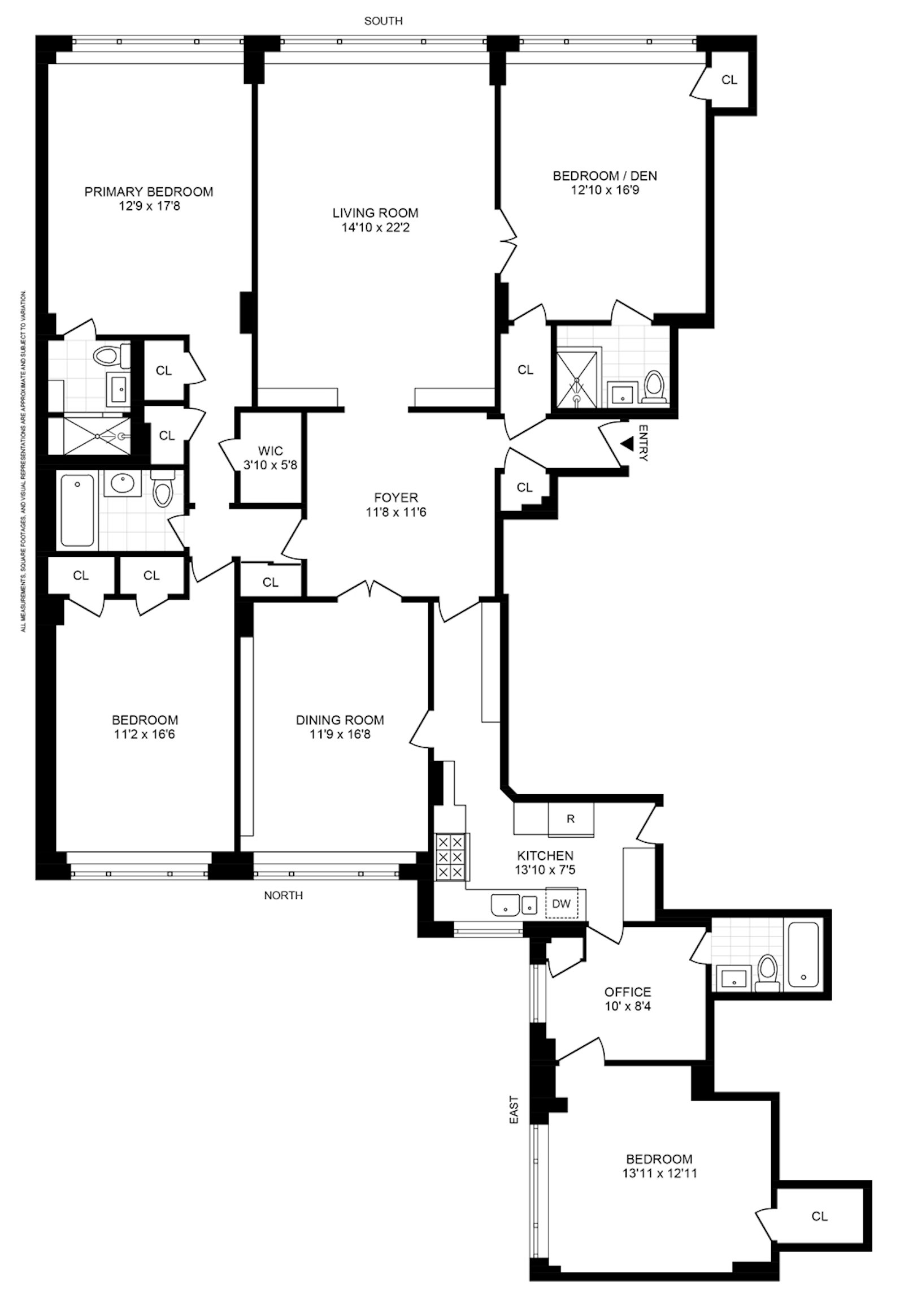 Floorplan for 139 East 63rd Street, 11A