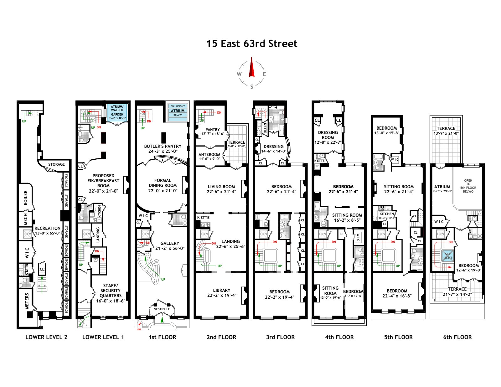 Floorplan for 15 East 63rd Street