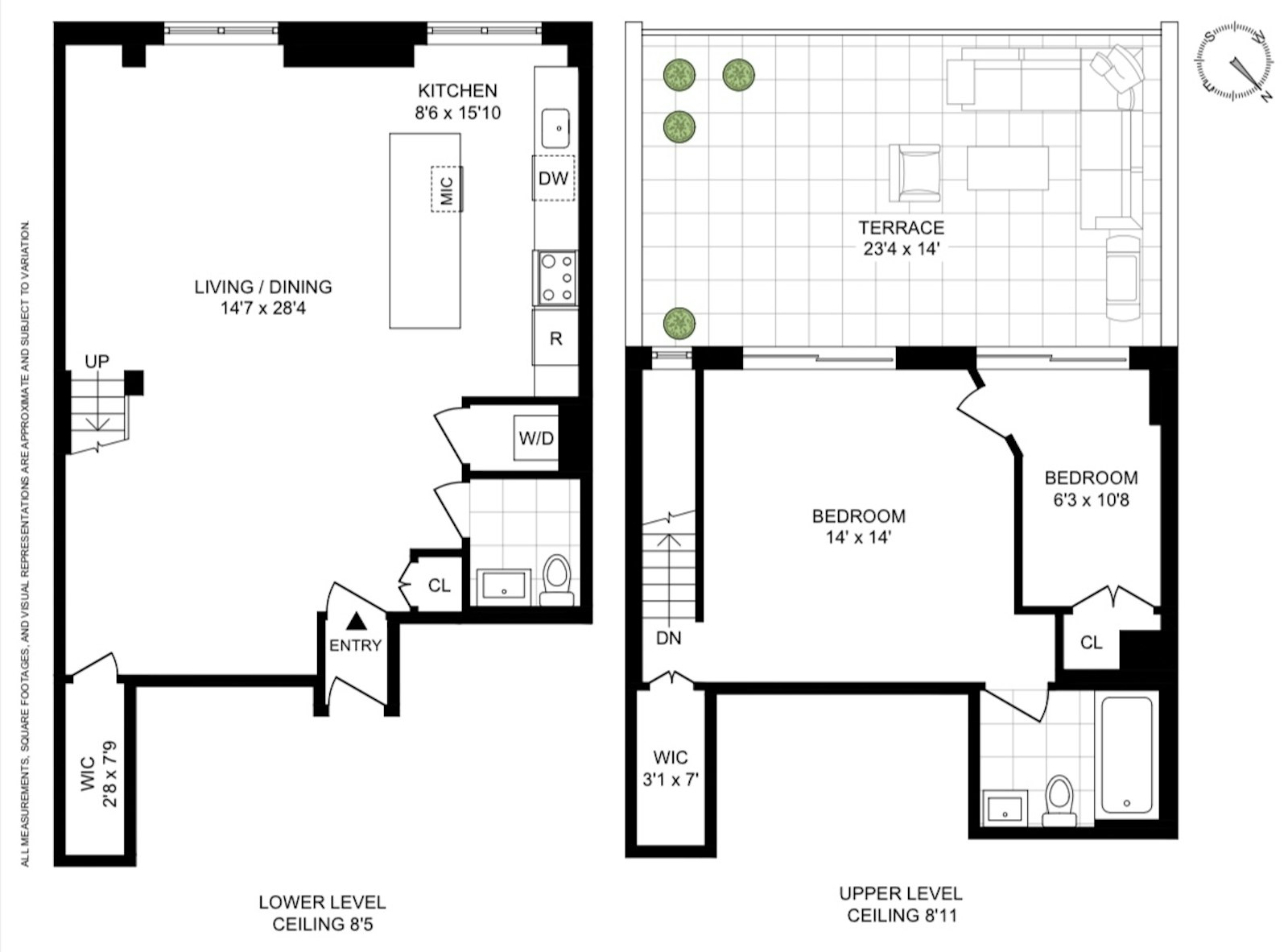 Floorplan for 125 Clifton Place, 3F