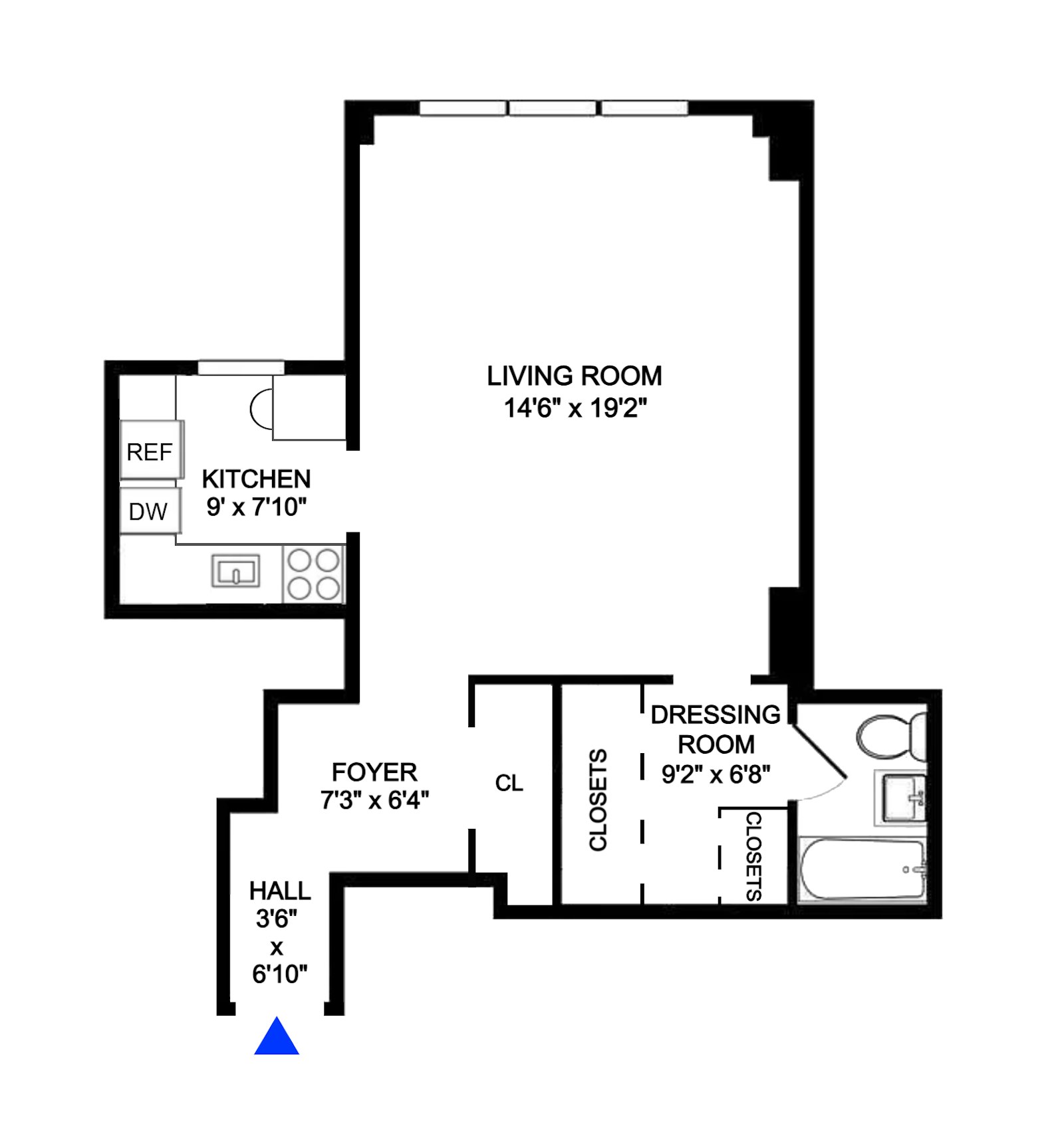 Floorplan for 1036 Park Avenue, 9A