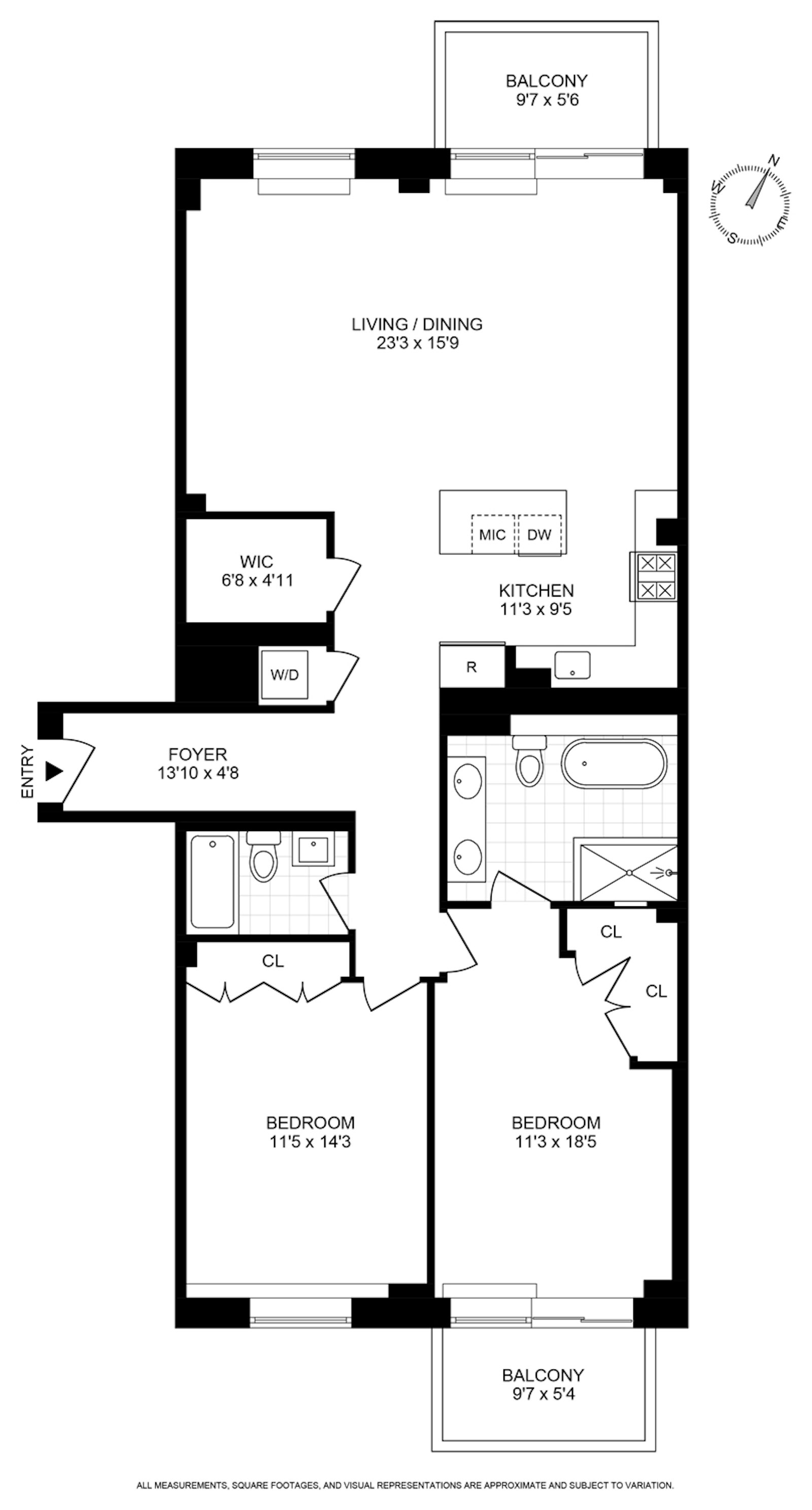 Floorplan for 366 West 11th Street, 5BC