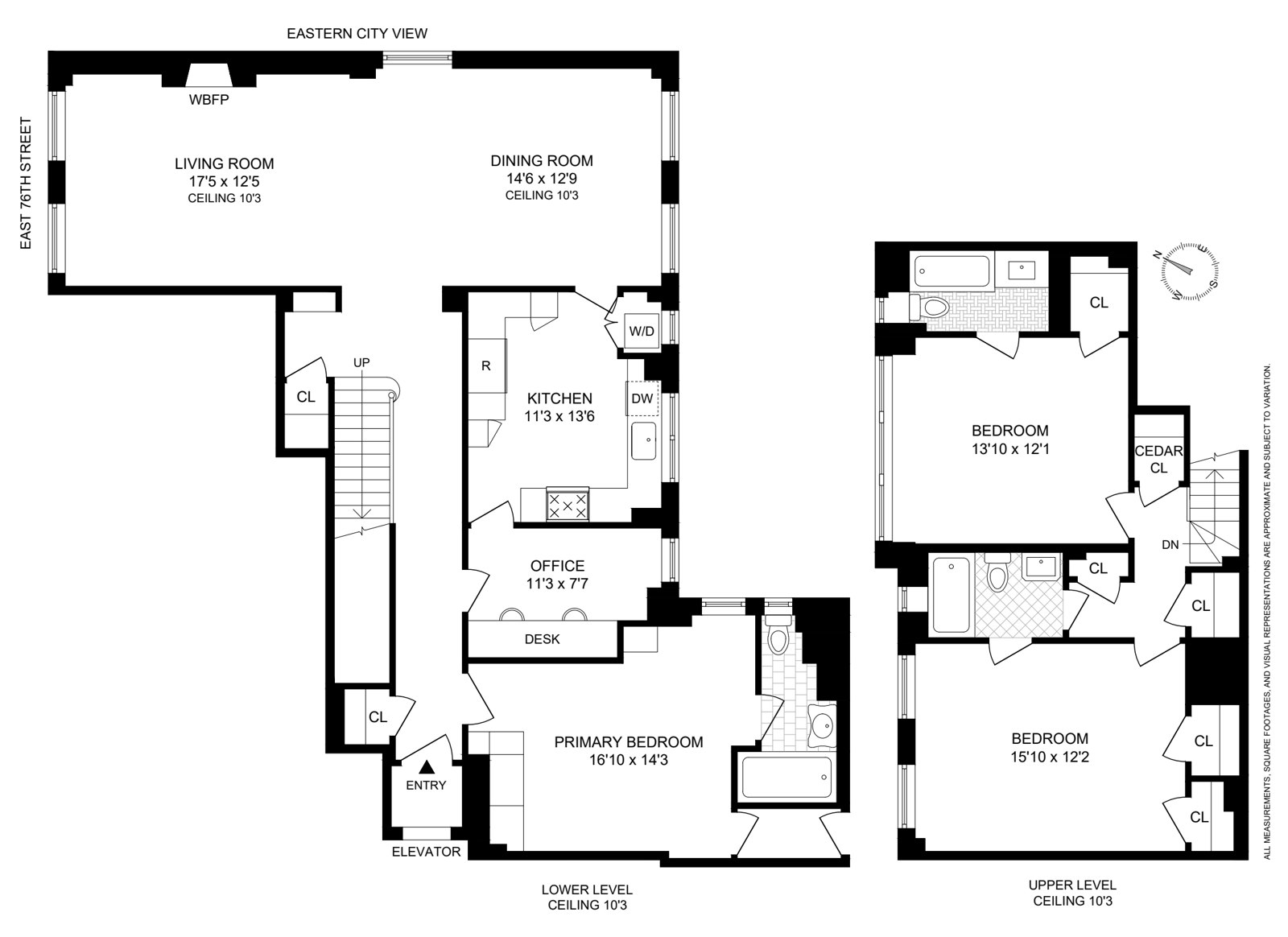 Floorplan for 829 Park Avenue, 7C