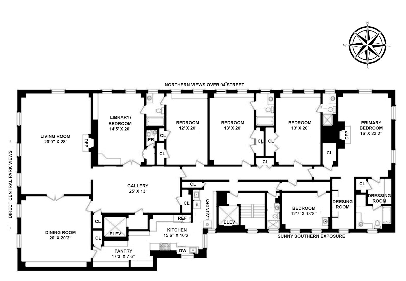 Floorplan for 1125 Fifth Avenue, 8THFLR