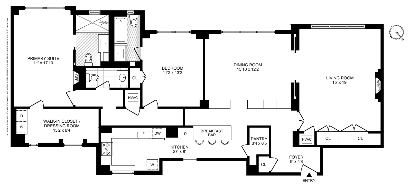 Floorplan for 410 East 57th Street, 10C