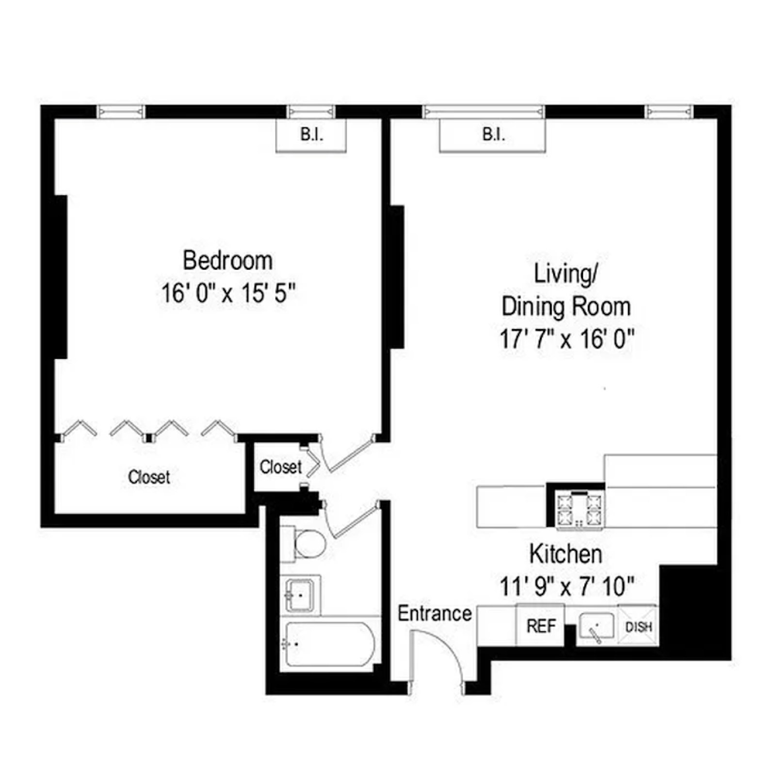 Floorplan for 410 West 23rd Street, 6A