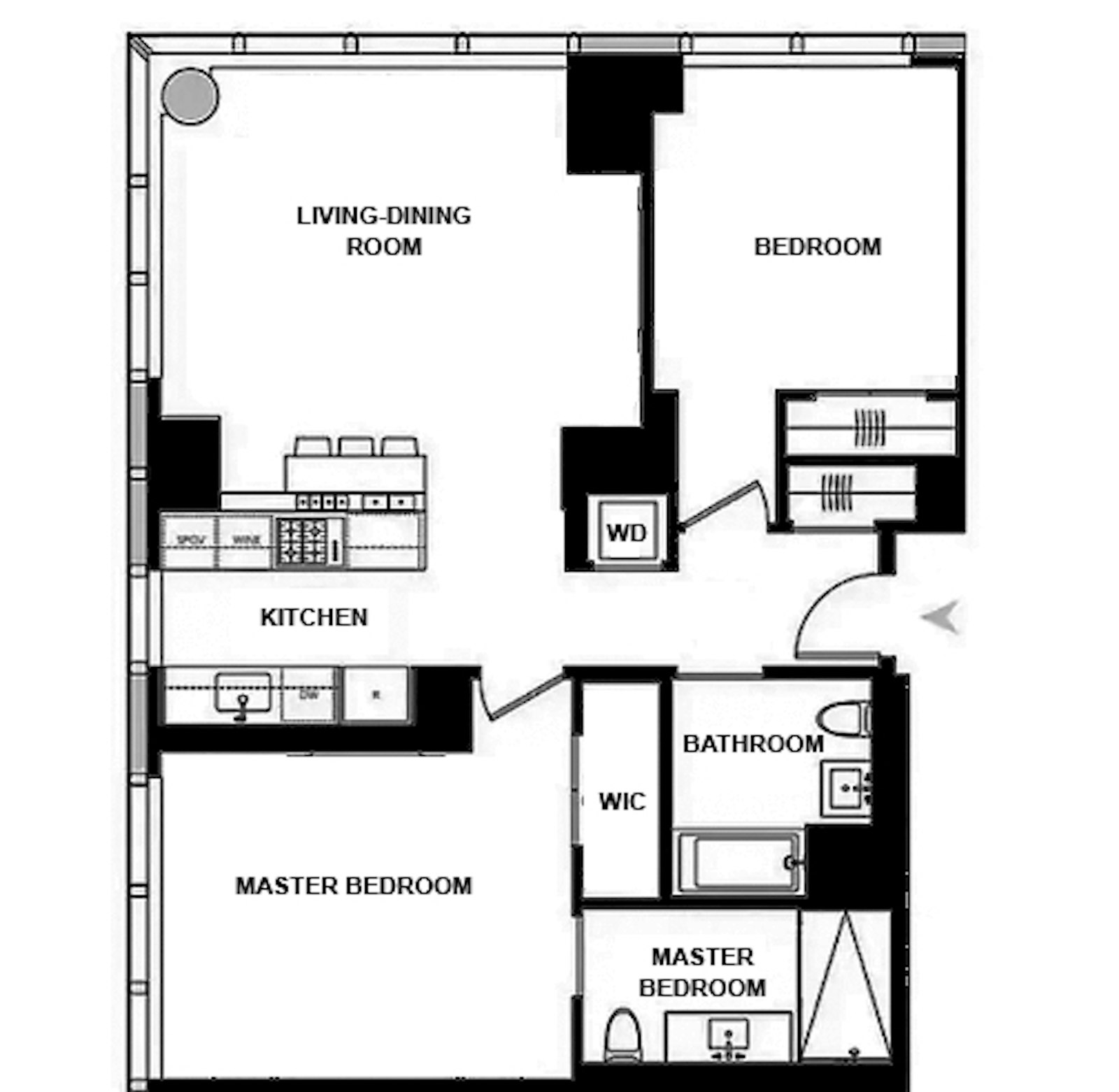 Floorplan for 252 South Street, 45L