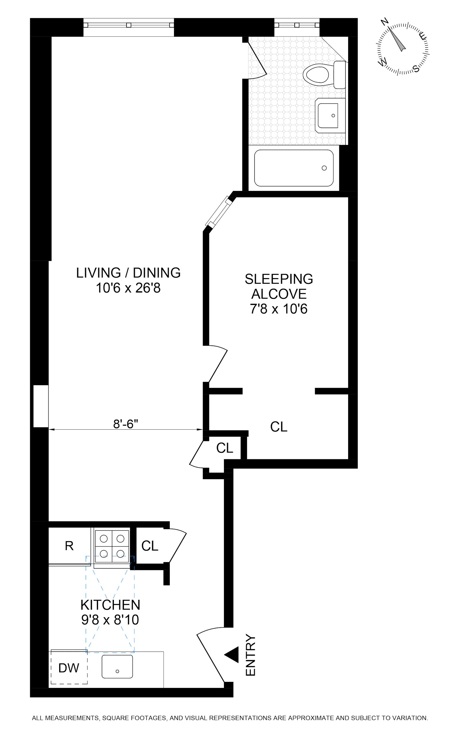 Floorplan for 165 West 95th Street, MEDN