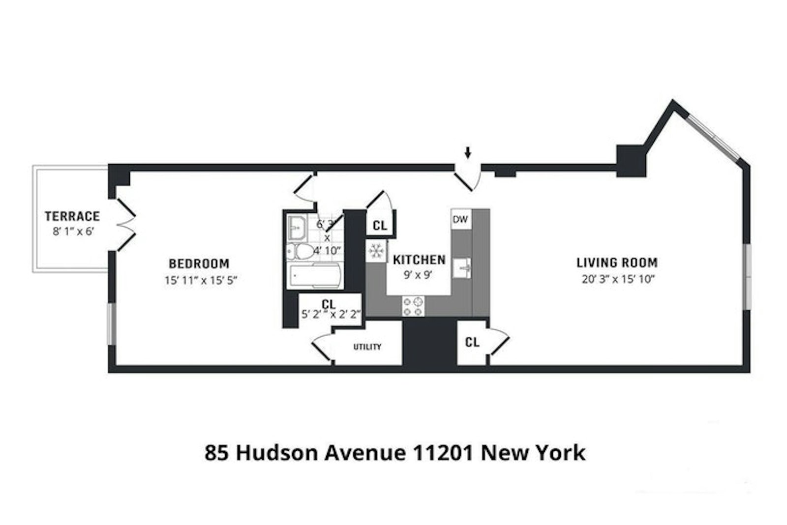 Floorplan for 85 Hudson Avenue, 4A