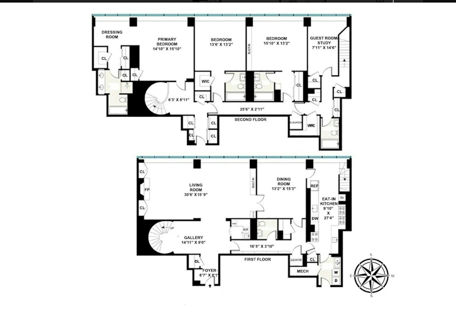 Floorplan for 870 United Nations Plaza, 31/32F