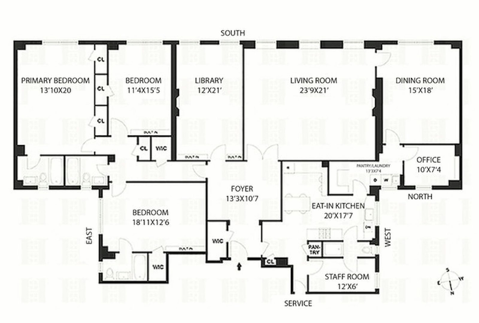 Floorplan for 340 East 72nd Street, 10S