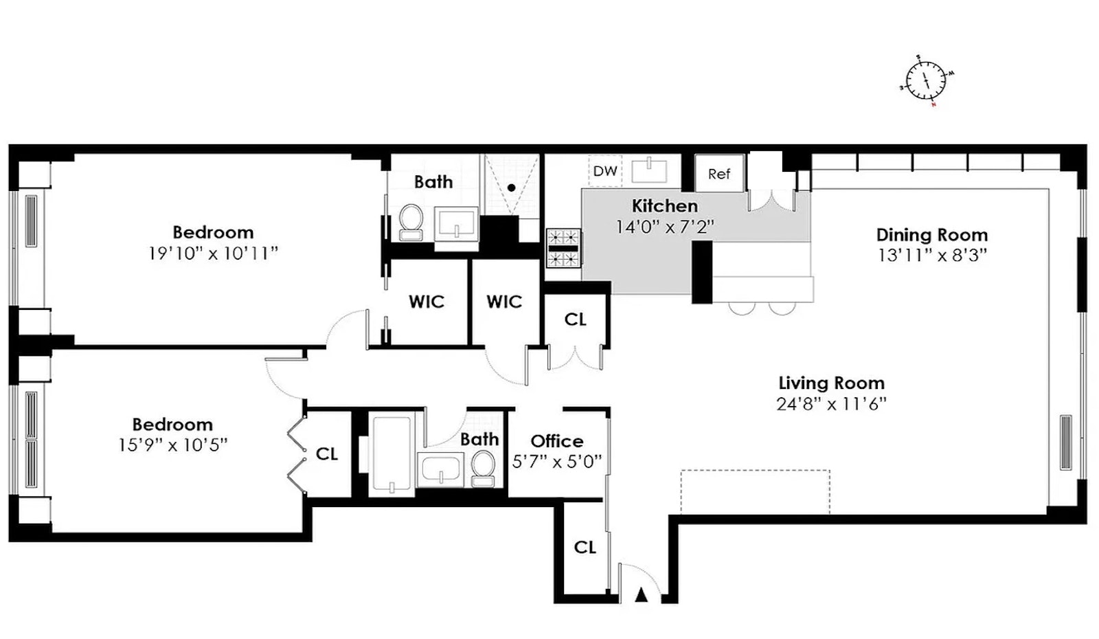 Floorplan for 200 East 84th Street, 12C