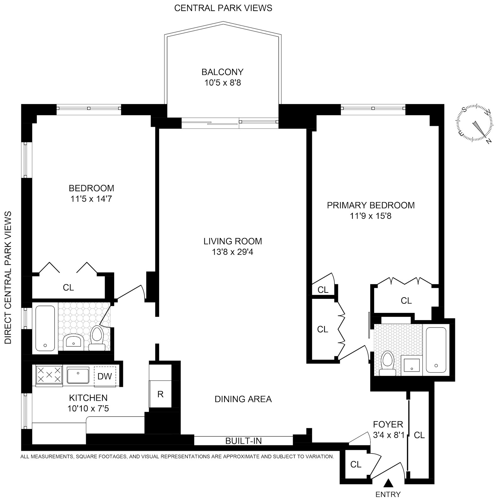 Floorplan for 10 West 66th Street, 25K