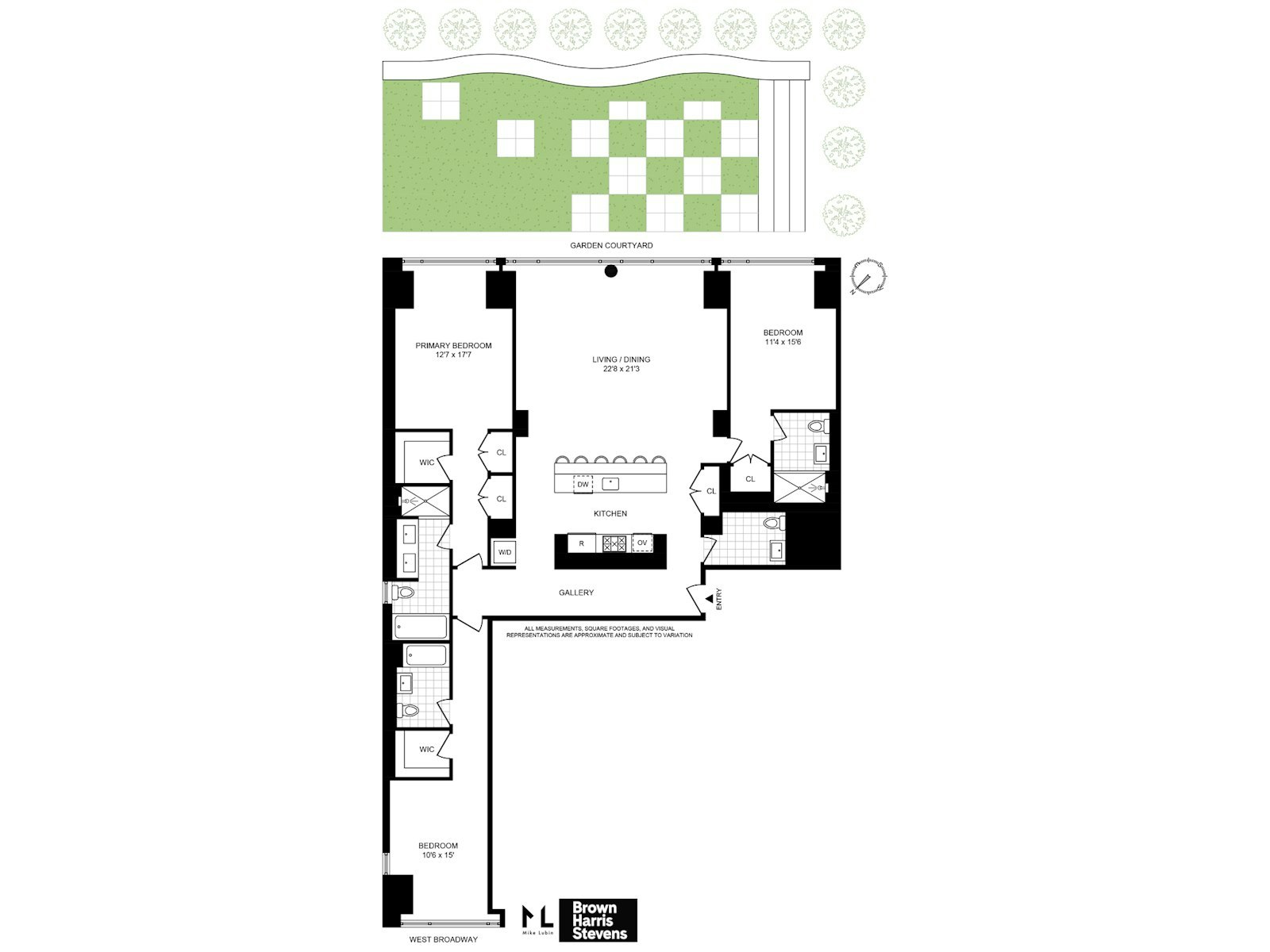 Floorplan for 311 West Broadway, 3A