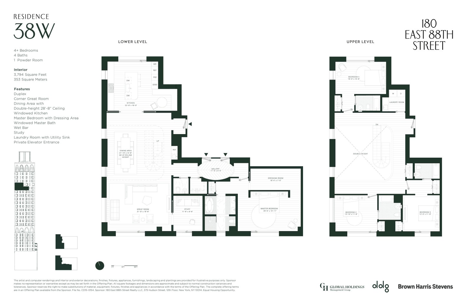 Floorplan for 180 East 88th Street, PH38W