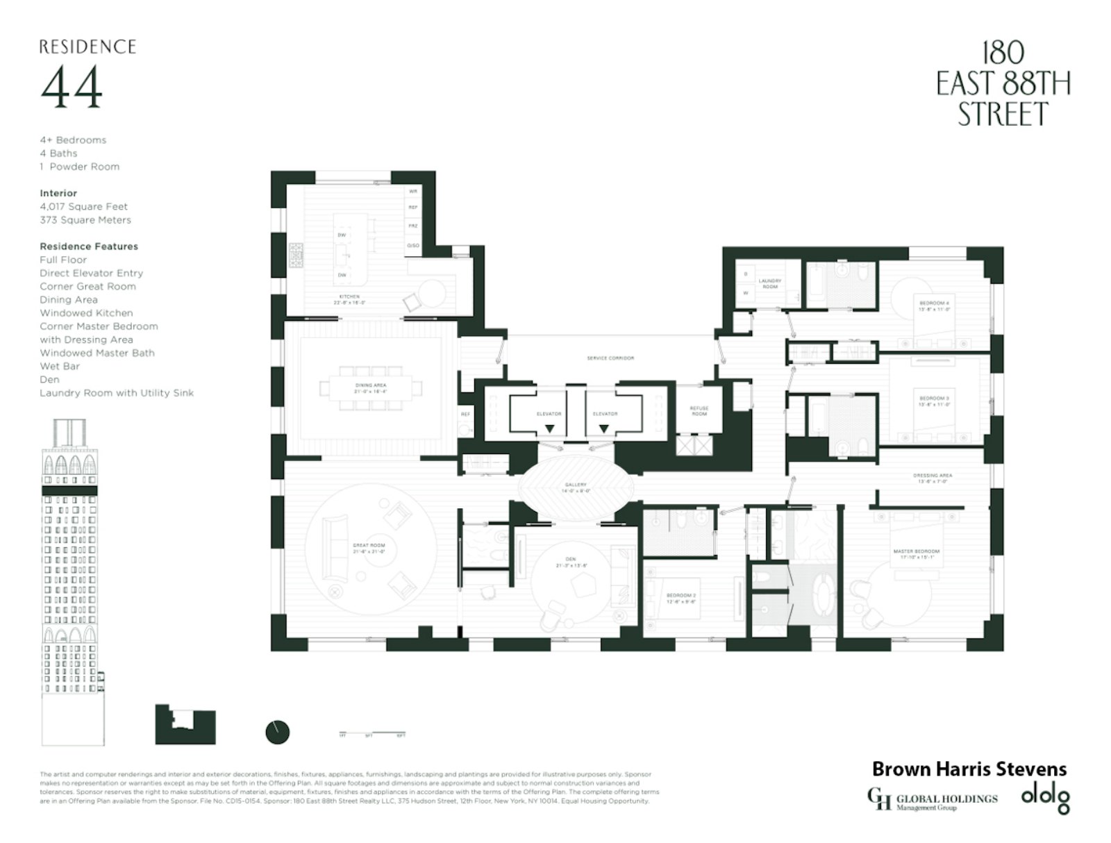180 East 88th Street PH44 Carnegie Hill New York NY 10128