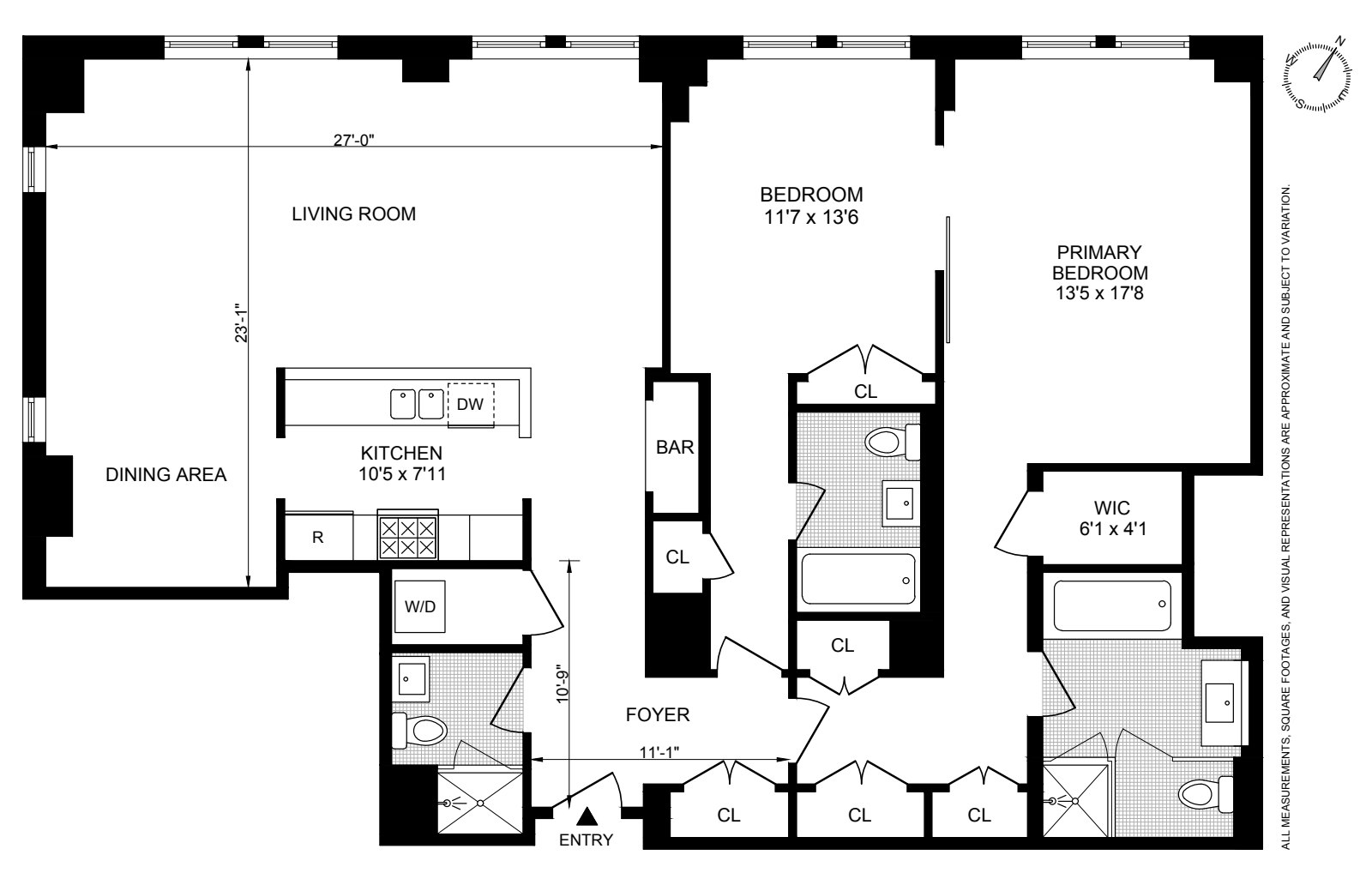 Floorplan for 225 Lafayette Street, 11A