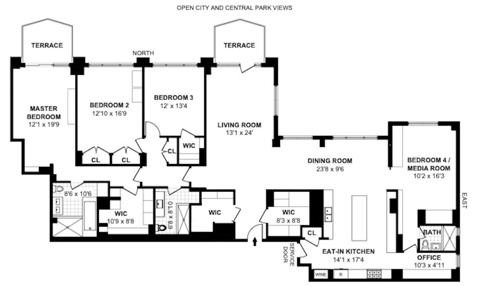 Floorplan for 10 West 66th Street, 22ABC