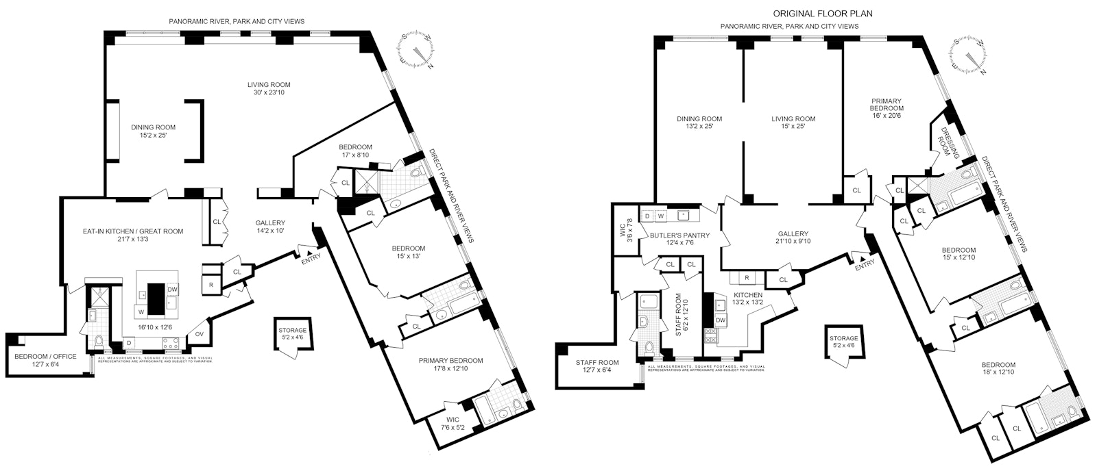 Floorplan for 110 Riverside Dr, 15A