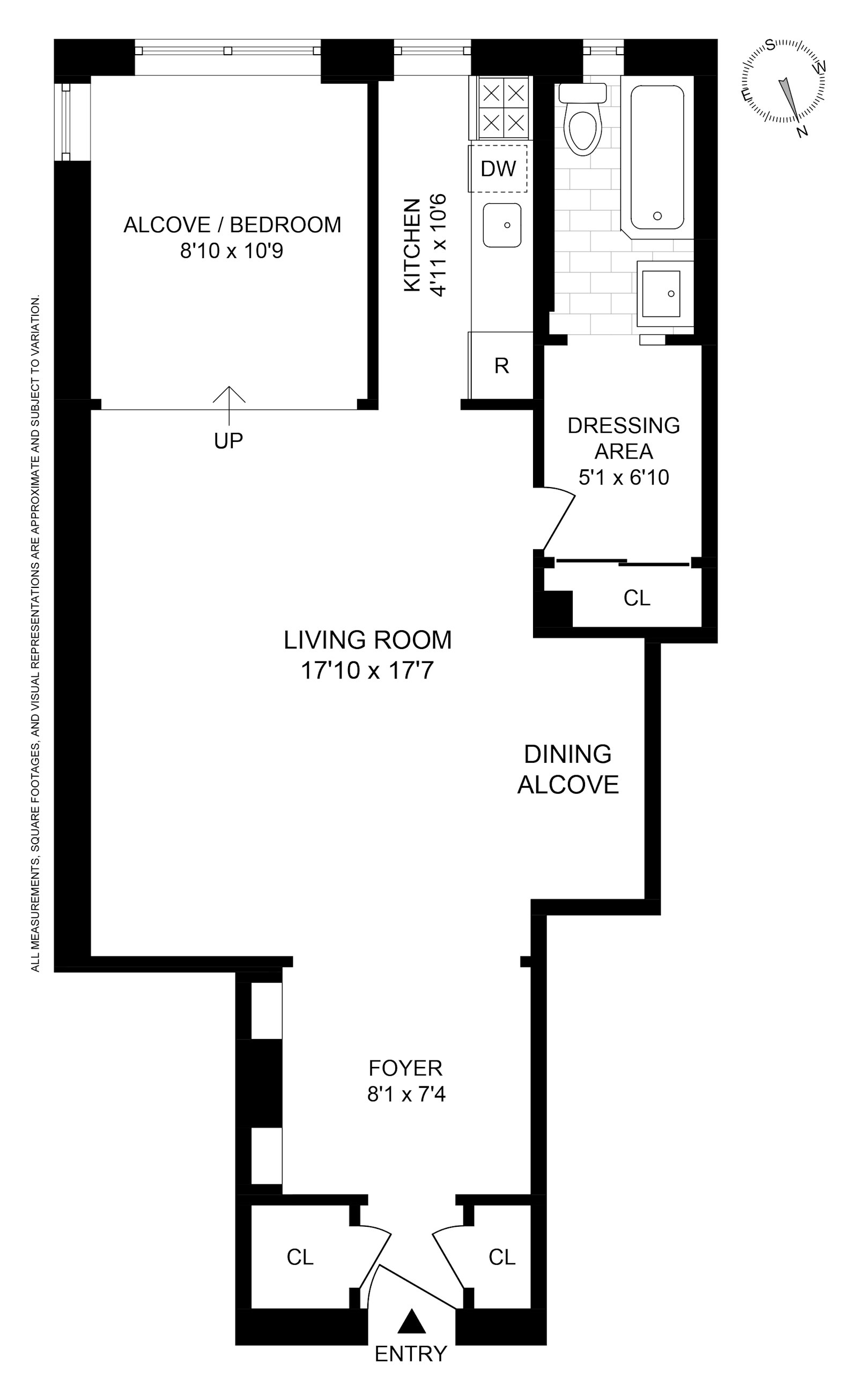 Floorplan for 175 West 92nd Street, 2D