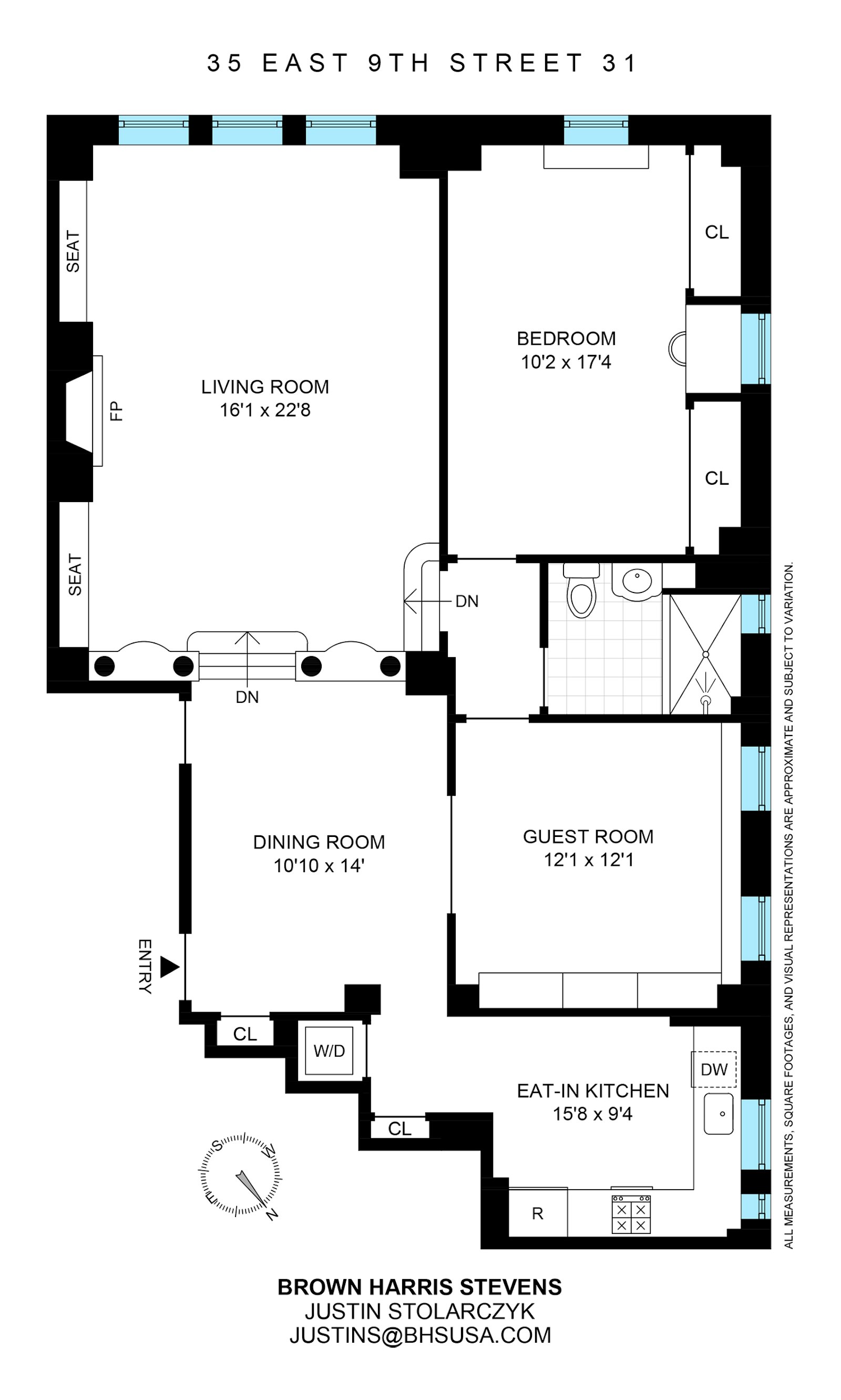 Floorplan for 35 East 9th Street, 31