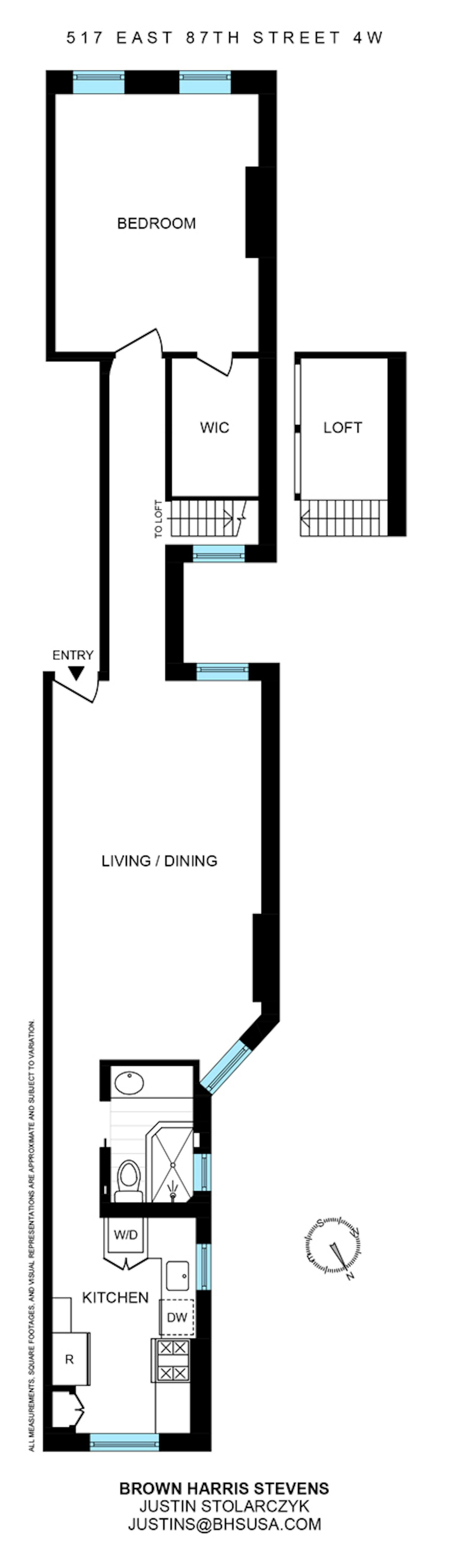 Floorplan for 517 East 87th Street, 4W