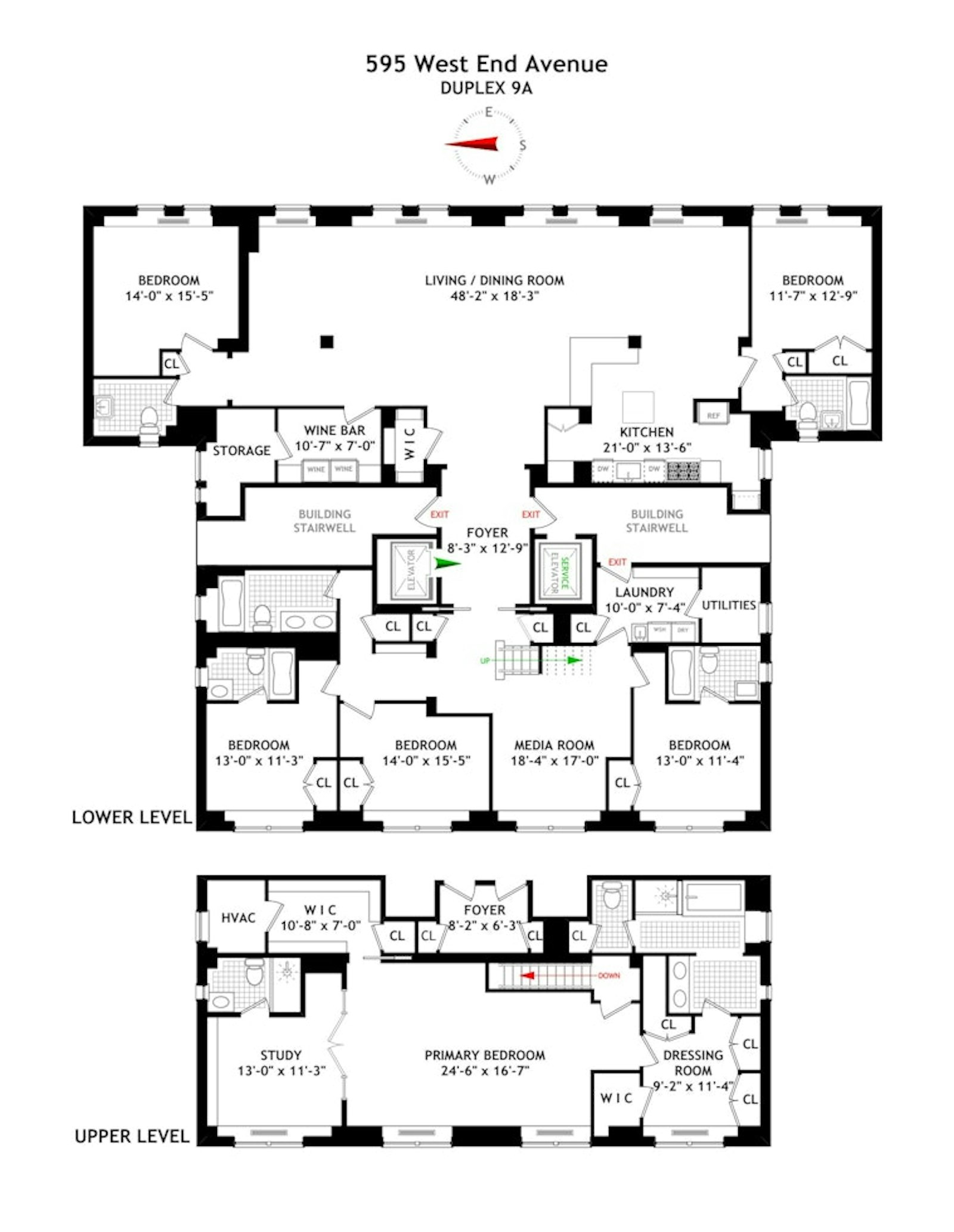 Floorplan for 595 West End Avenue, 9THFLOOR