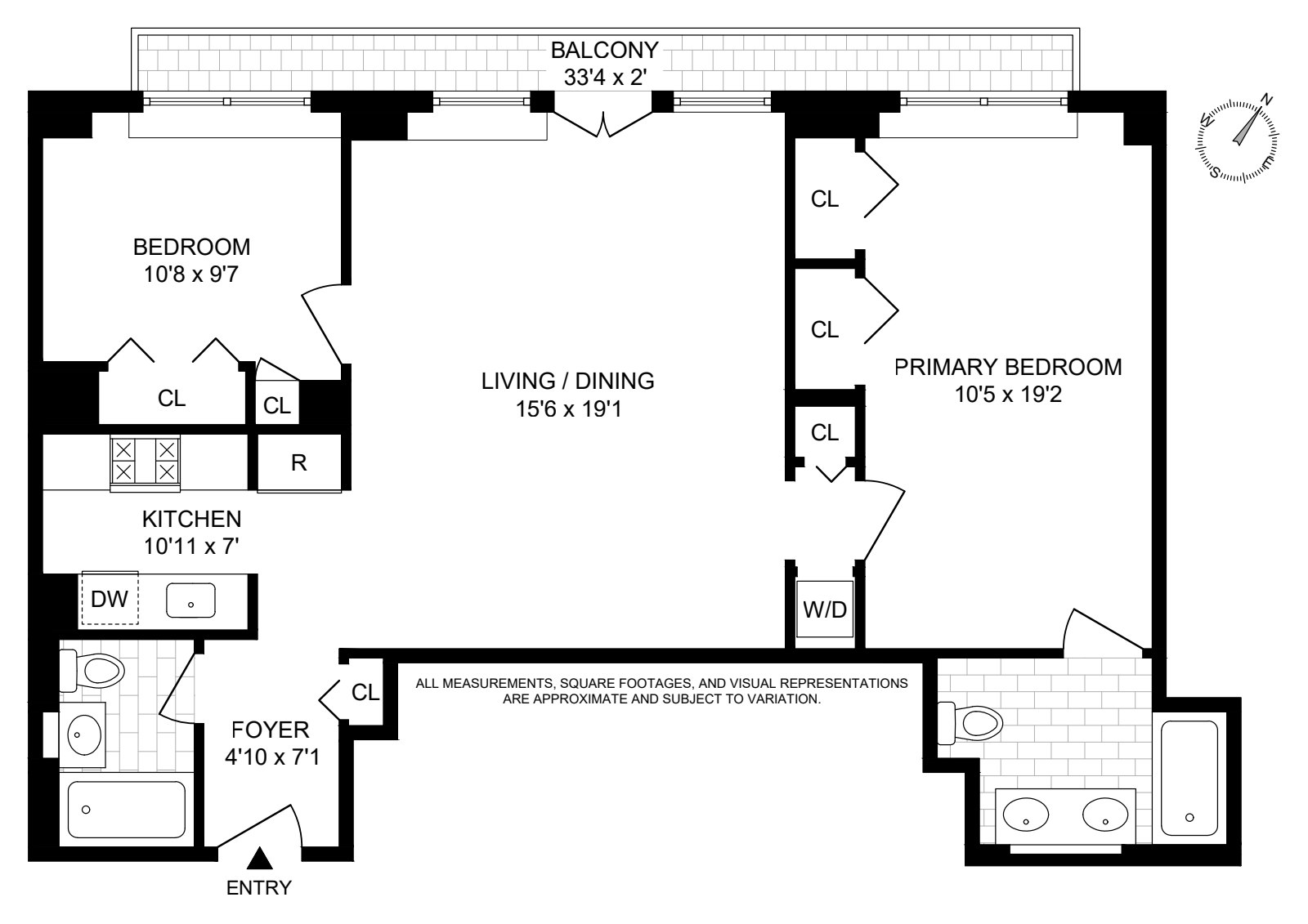 Floorplan for 10 -50 Jackson Avenue, 4B