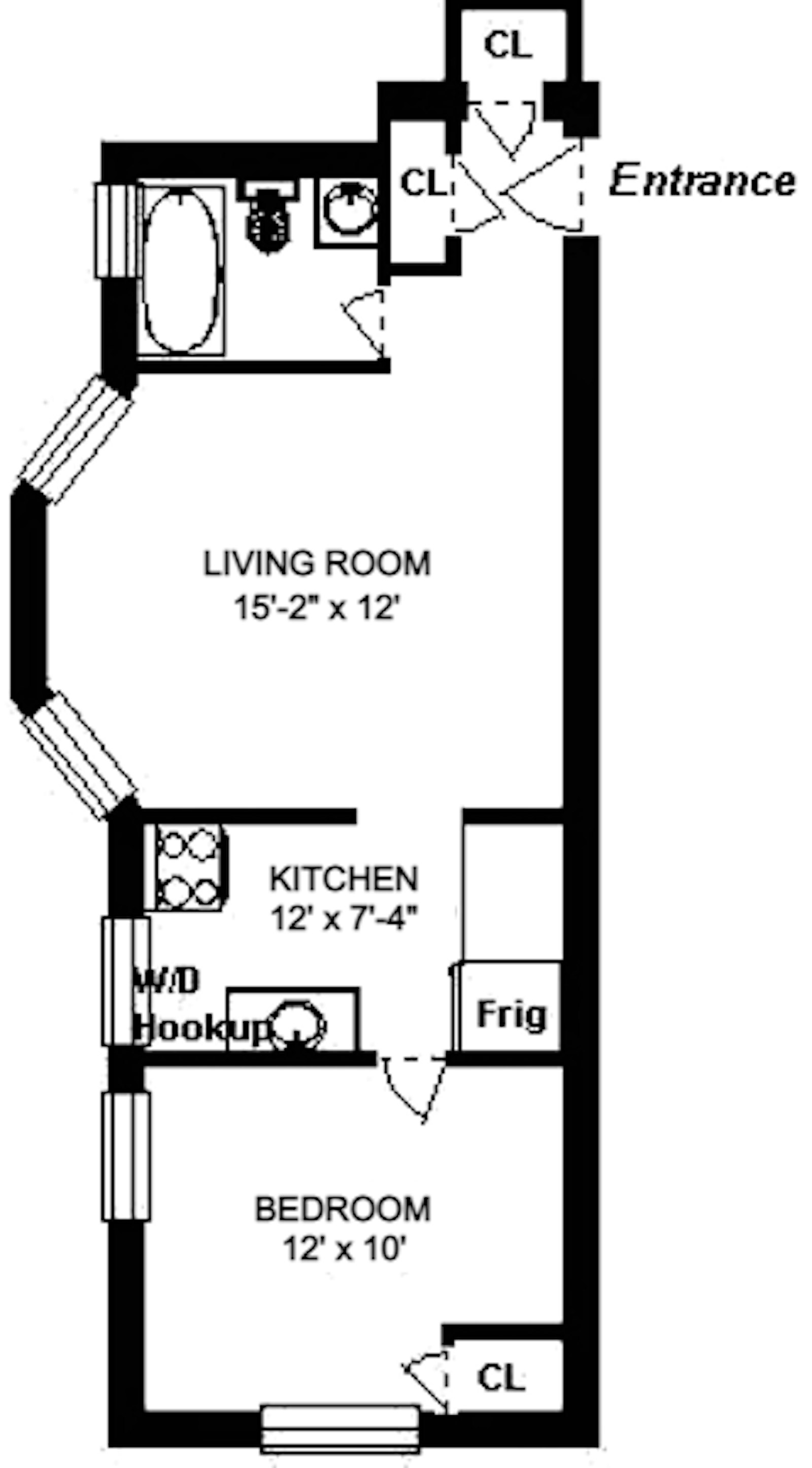 Floorplan for 16 West 119th Street, 4C