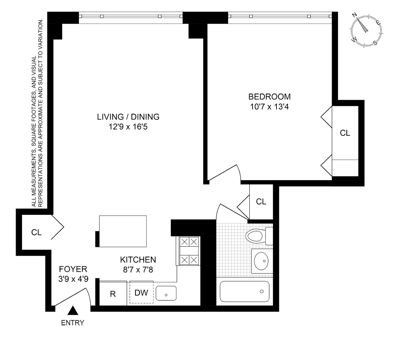 Floorplan for 130 West 67th Street, 4L