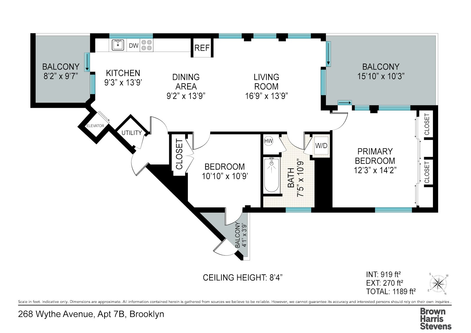 Floorplan for 268 Wythe Avenue, 7B