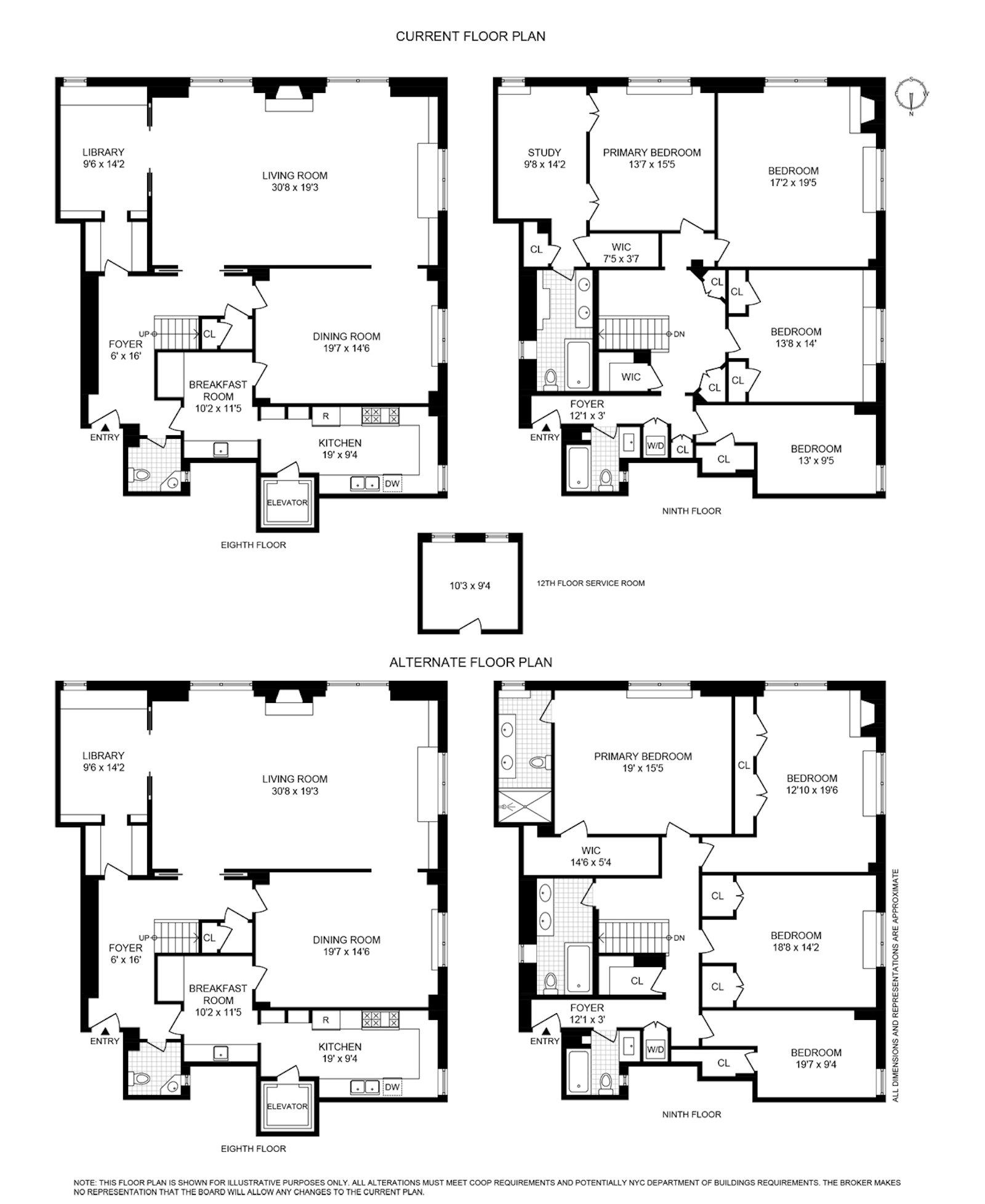 Floorplan for 131 East 66th Street, 8/9B