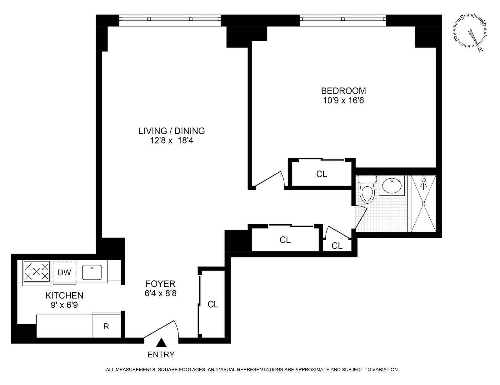 Floorplan for 382 Central Park West, 8V