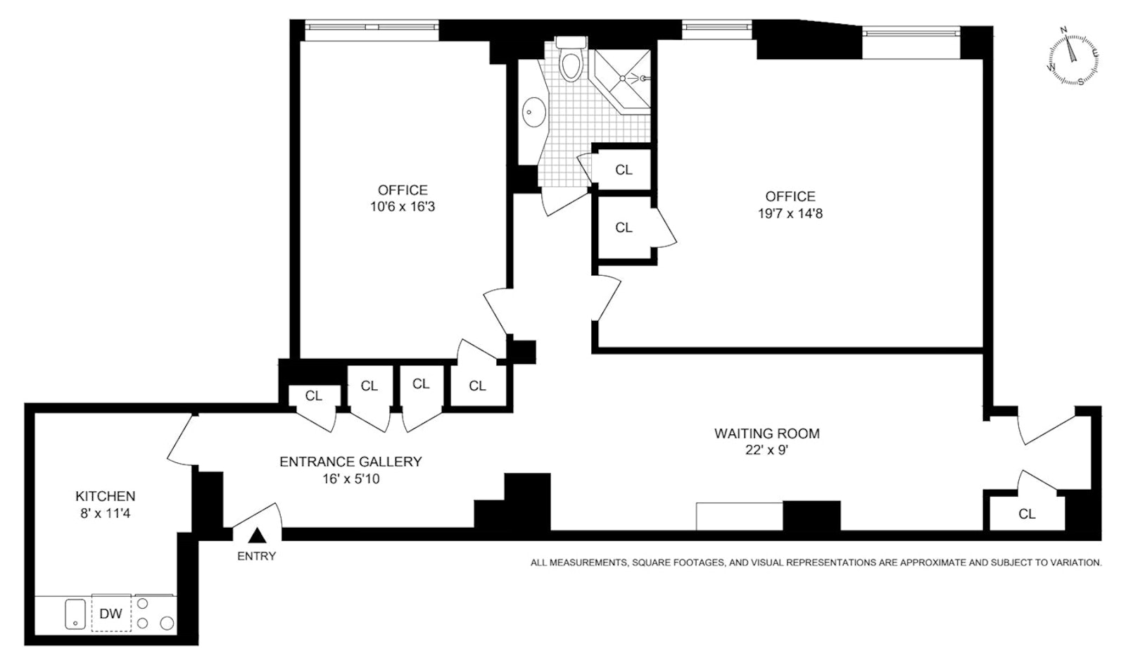 Floorplan for 1070 Park Avenue, 1D