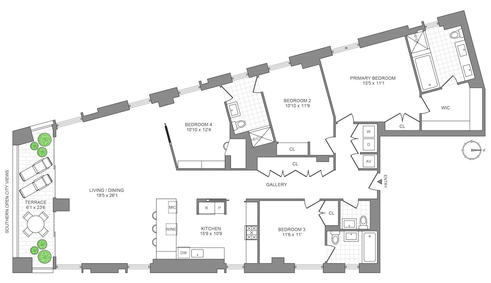 Floorplan for 180 Sixth Avenue