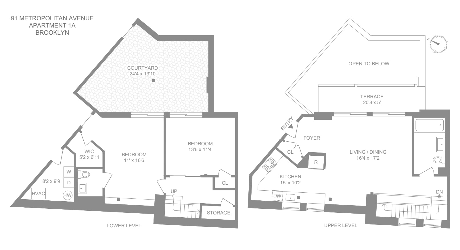 Floorplan for 91 Metropolitan Avenue, 1A