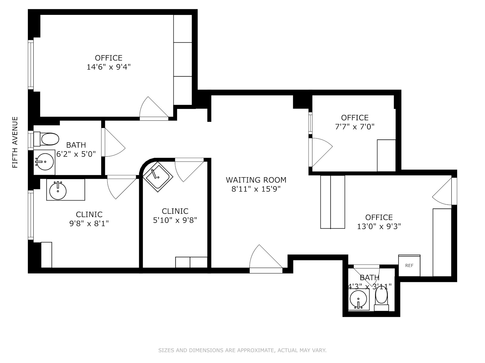 Floorplan for 875 Fifth Avenue, 1B