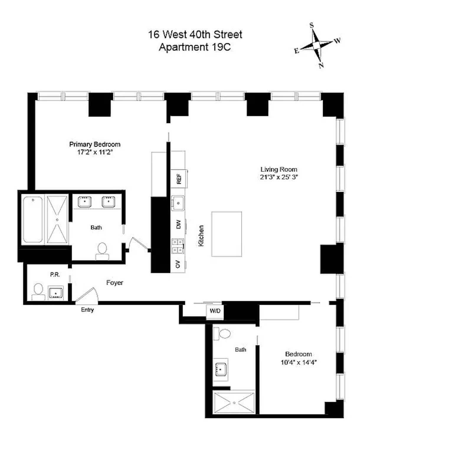 Floorplan for 16 West 40th Street, 19C