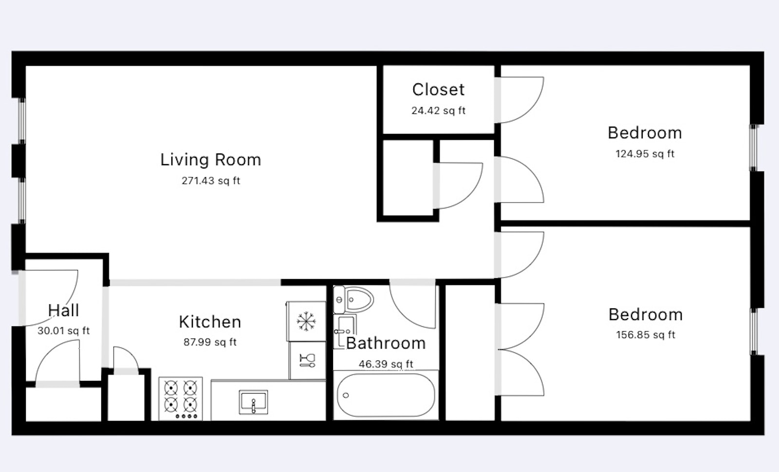 Floorplan for 208 Putnam Avenue, 1