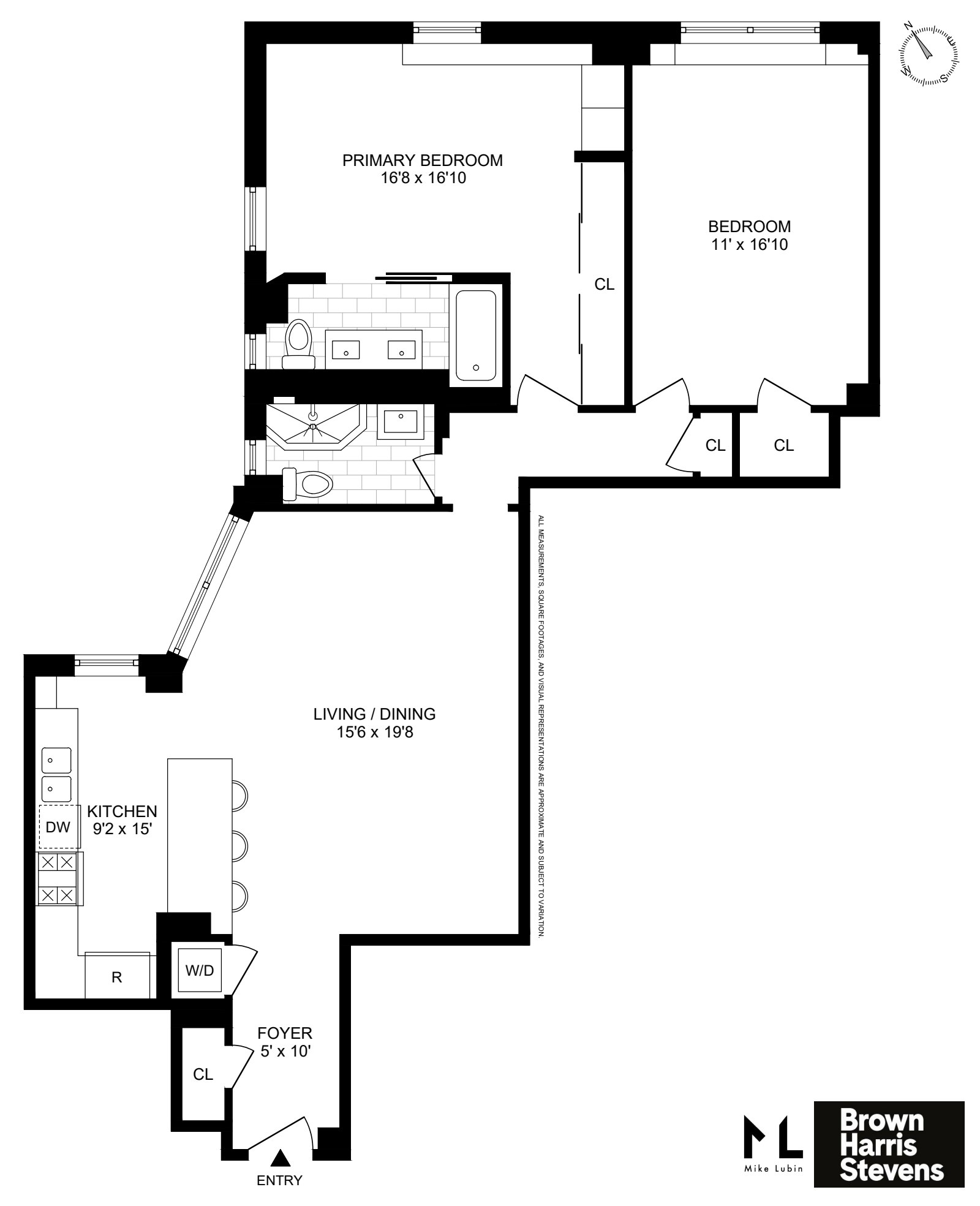 Floorplan for 35 West 92nd Street, 7A