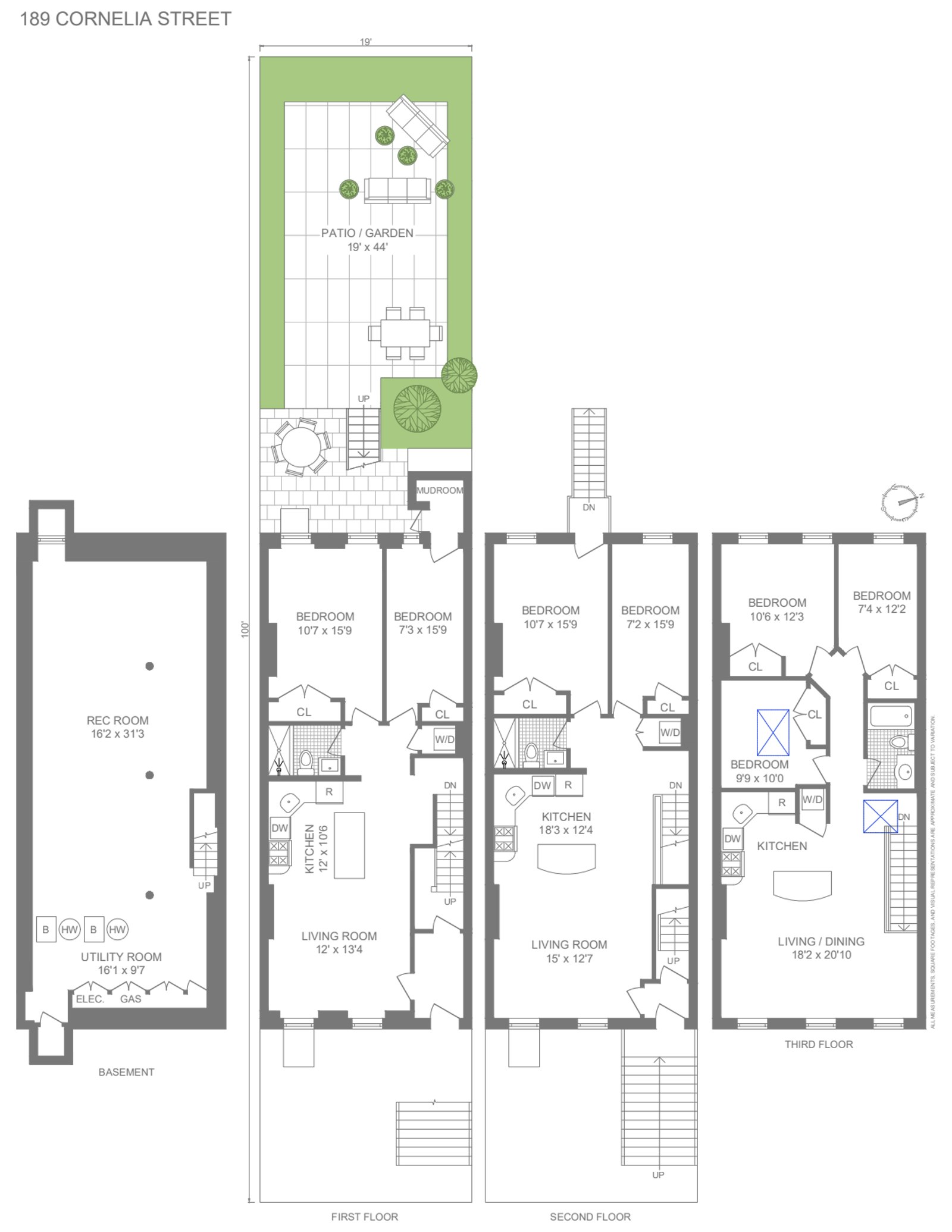 Floorplan for 189 Cornelia Street