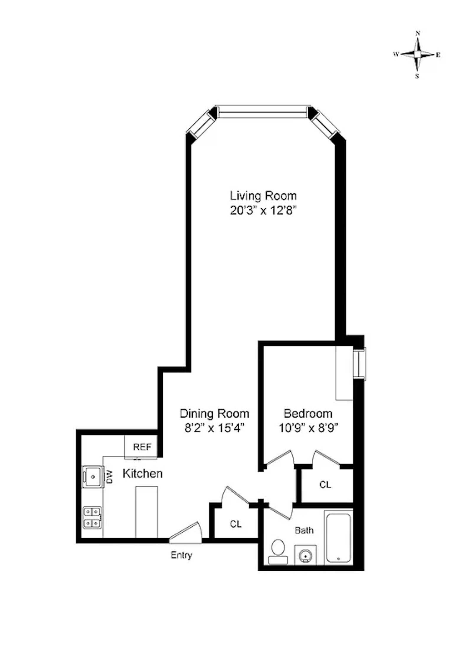 Floorplan for 155 East 76th Street, 6C