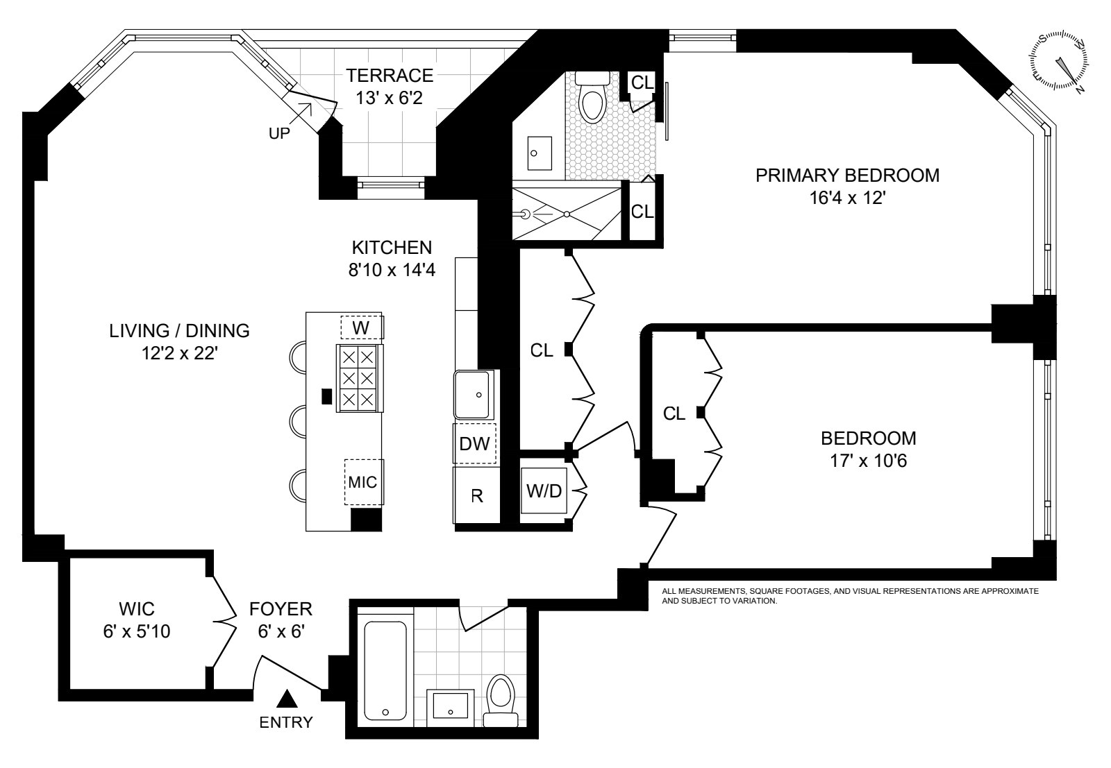 Floorplan for 301 East 78th Street, 16C