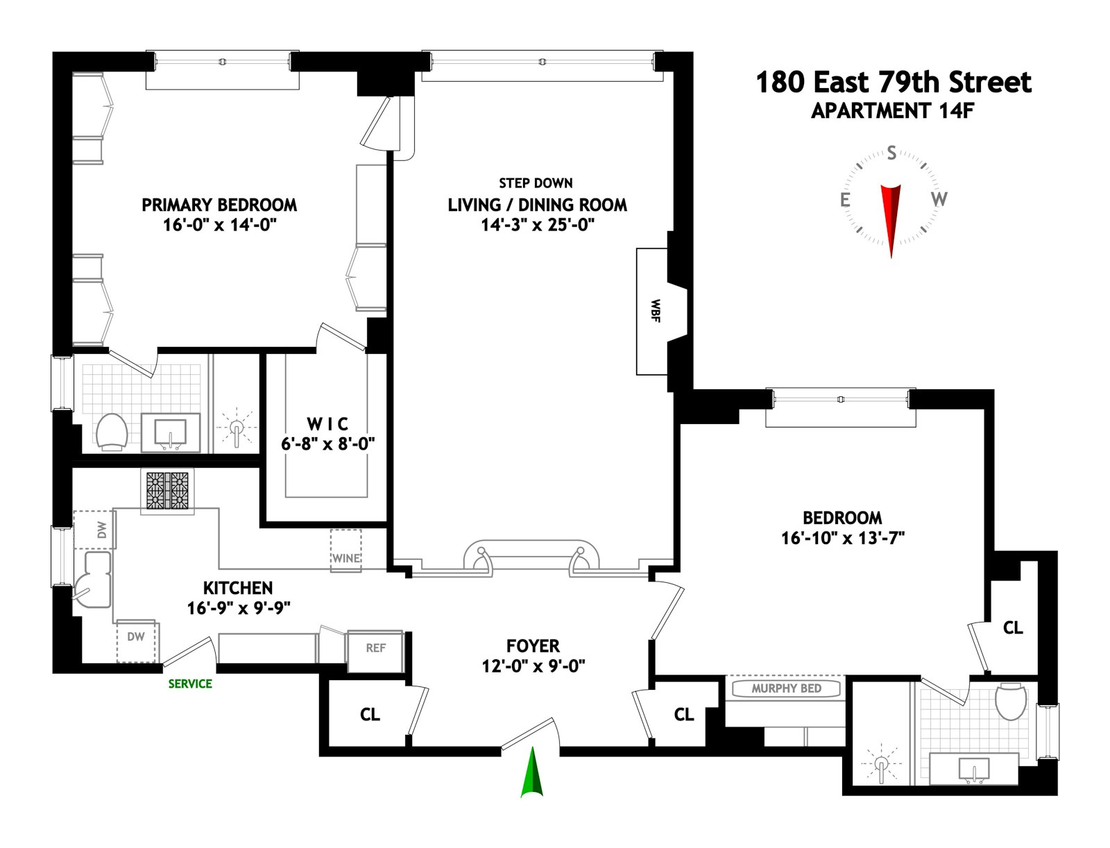 Floorplan for 180 East 79th Street, 14F