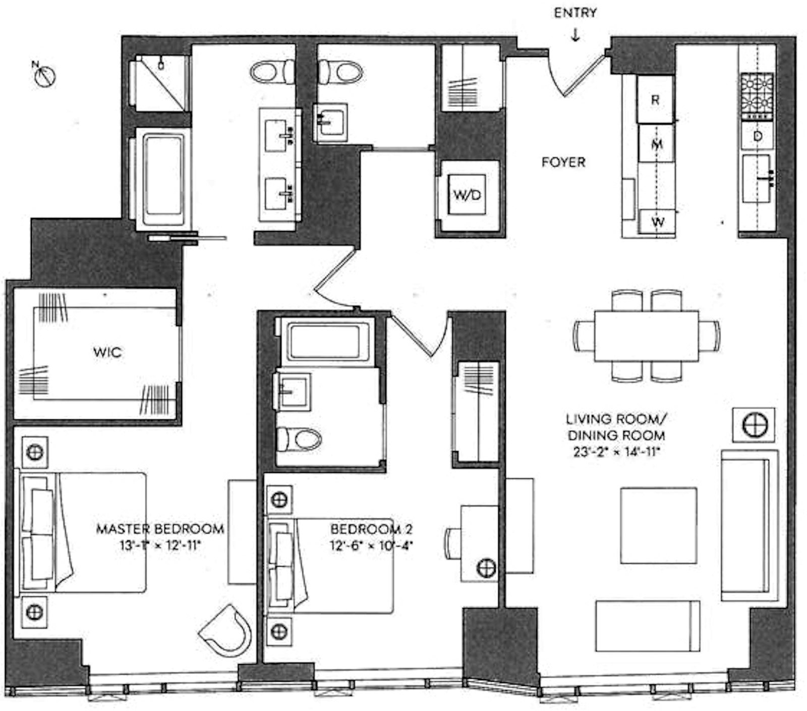 Floorplan for 1 West End Avenue, 18H