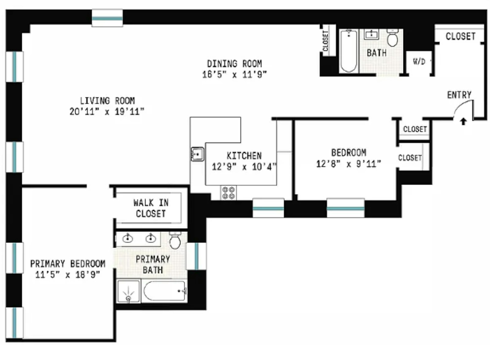 Floorplan for 426 West 58th Street, 4A