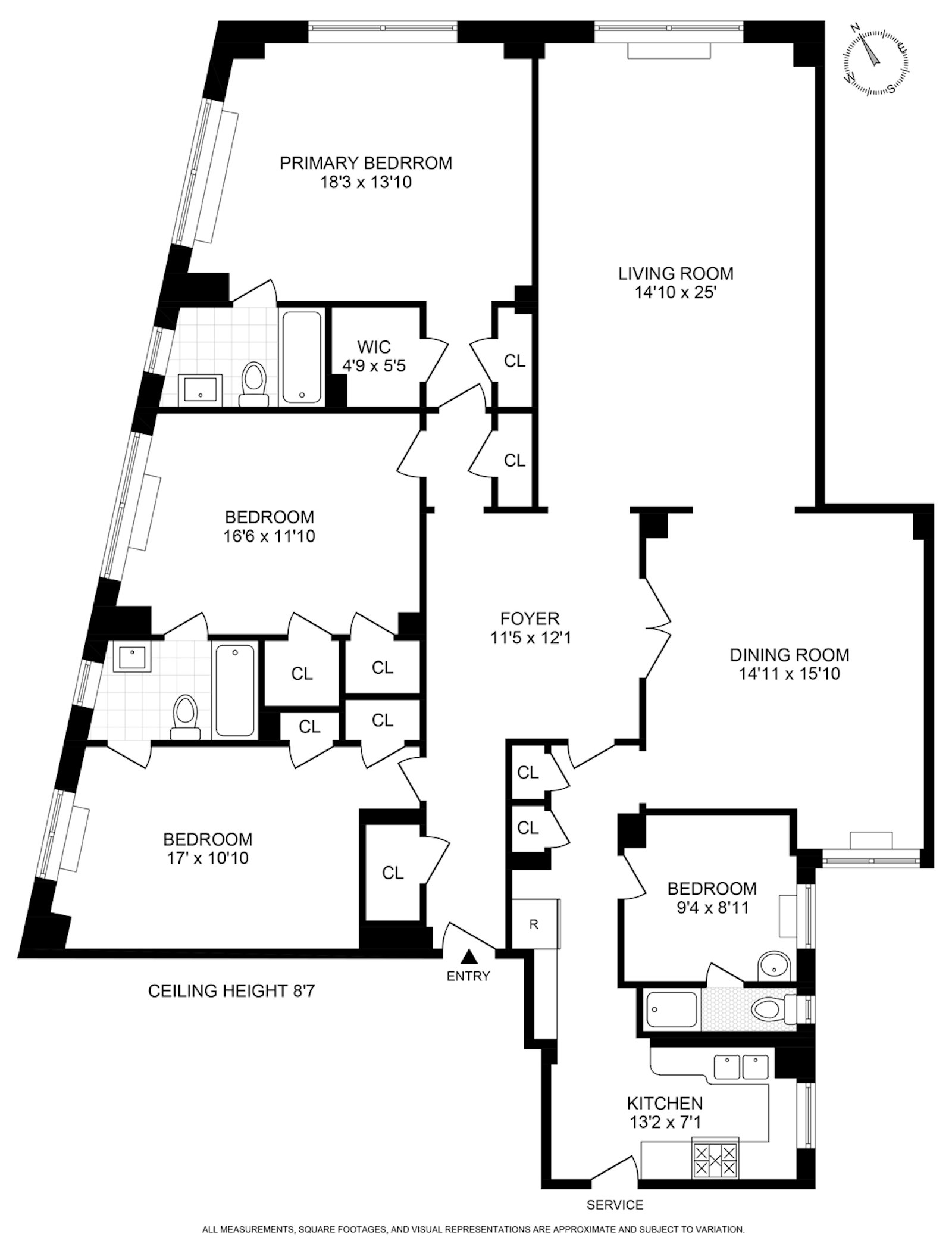 Floorplan for 285 Riverside Drive