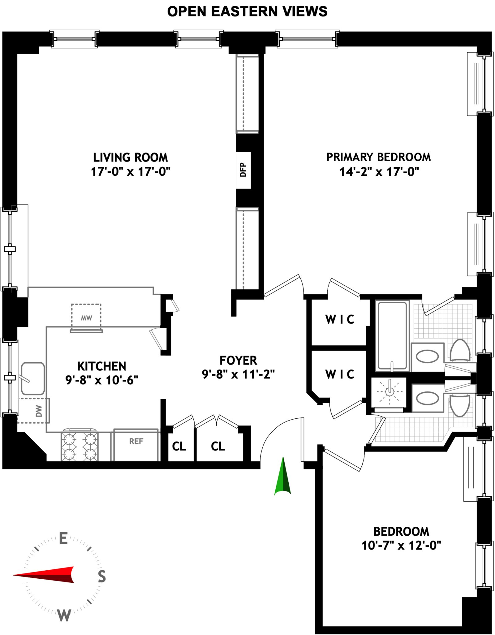 Floorplan for 929 Park Avenue, 12C