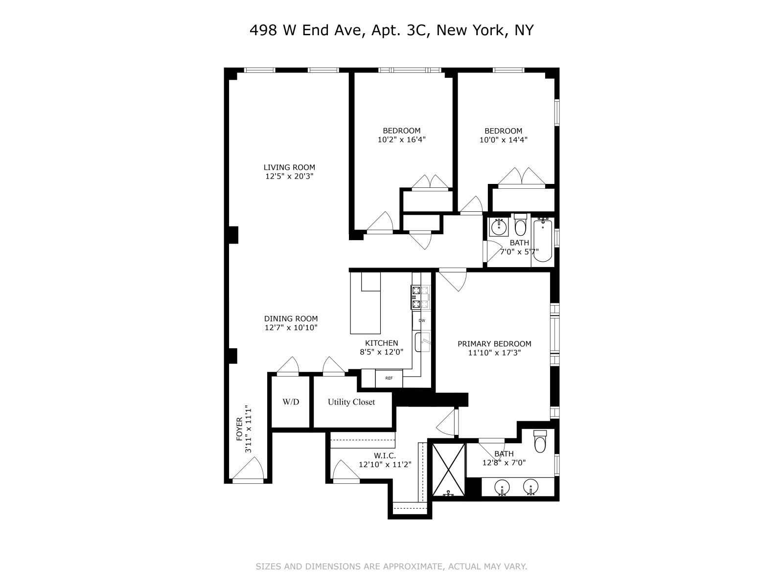Floorplan for 498 West End Avenue