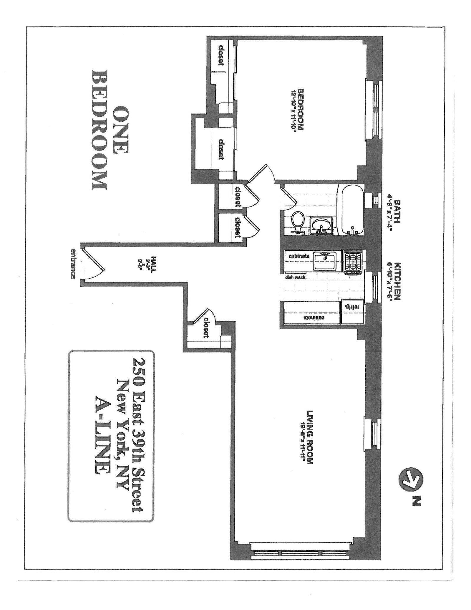 Floorplan for 250 East 39th Street, 7A